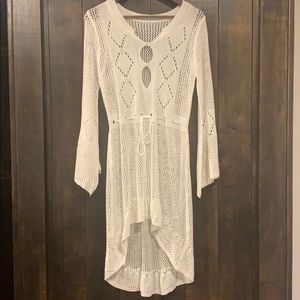White Crocheted Swimsuit Coverup